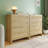 Rattan 4-Drawer Chest, Wooden Drawer Dresser, for Bedroom, entryway, Lliving Rooms, Natural Wood