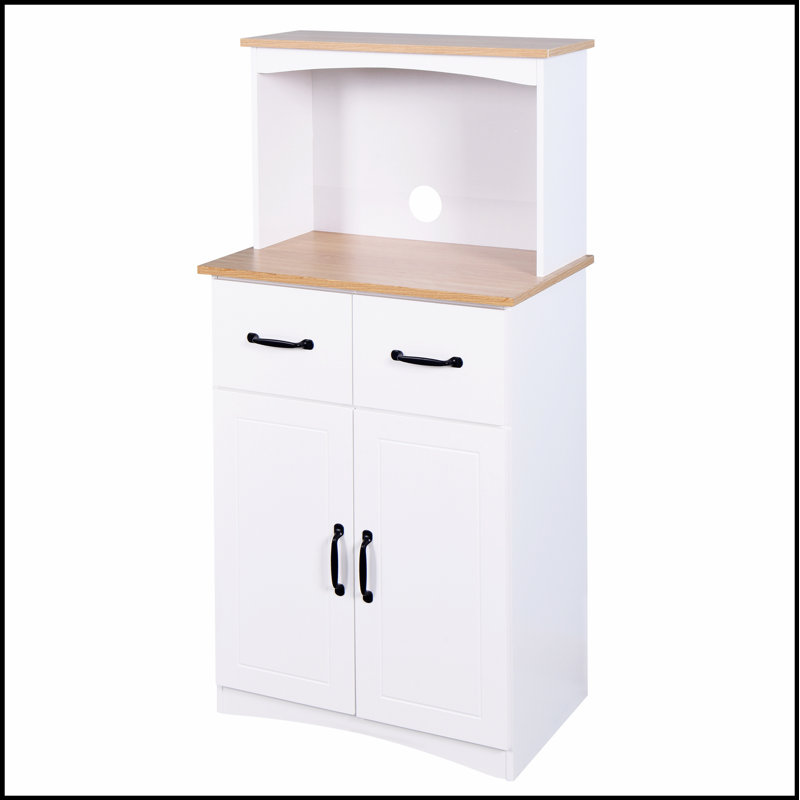 Armoire de rangement polyvalente en bois avec tiroir et tablettes réglables pour les cuisines de campagne et modernes