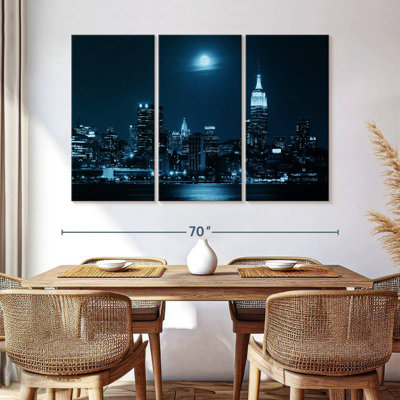 Sebbie lever de la lune sur Manhattan