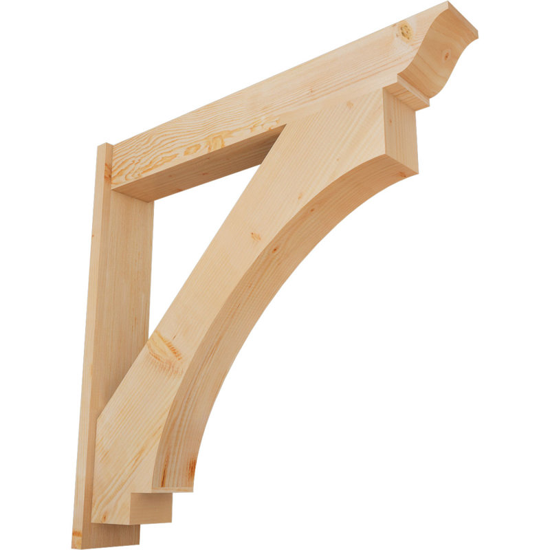 Persienne impériale traditionnelle, P 44 po x H 44 po, Sapin Douglas de 7 1/2 po (lisse)