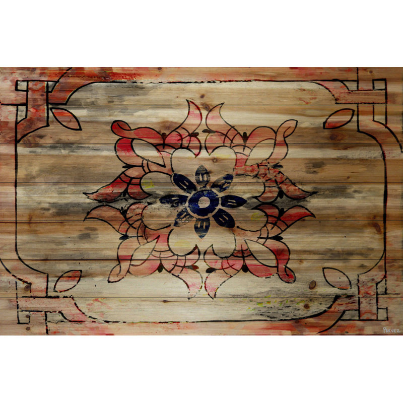«Todrha», reproduction sur bois de pin naturel, 40" H x 60" W x 1.5" D