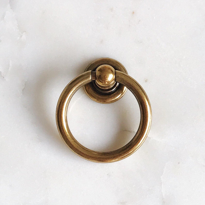Ring Pull, Antique Brass