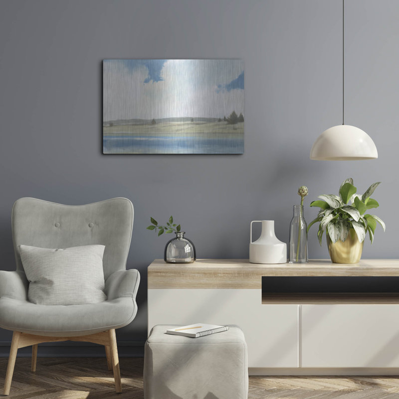 Highland Dunes «Tranquil Landscape» par James Wiens, art mural en métal, H 16 po x l 24 po