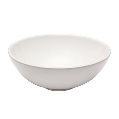 13" L x 13" W Bathroom Vessel Sink White Ceramic Bathroom Sink Circular Above Counter Bathroom Vanity Sink