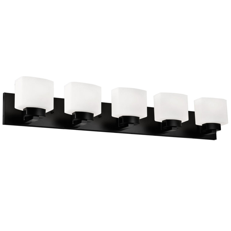 Éclairage pour meuble-lavabo à intensité variable Adelie, Noir, noir, noir, noir, 5