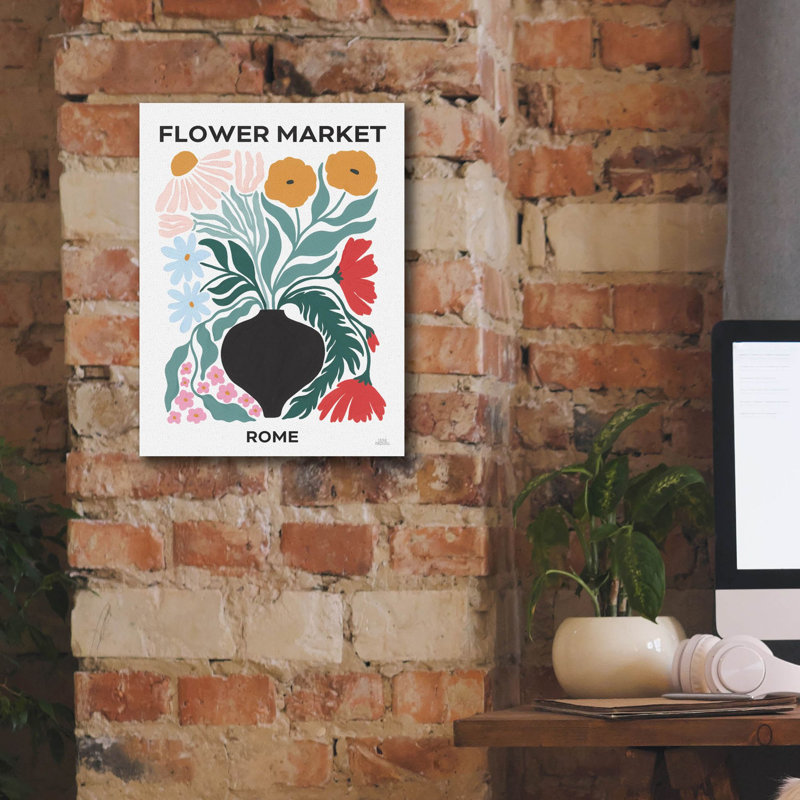 «Flower Market 6» par Laura Marshall, art mural sur toile, H 16 po x l 12 po x P 0,75 po