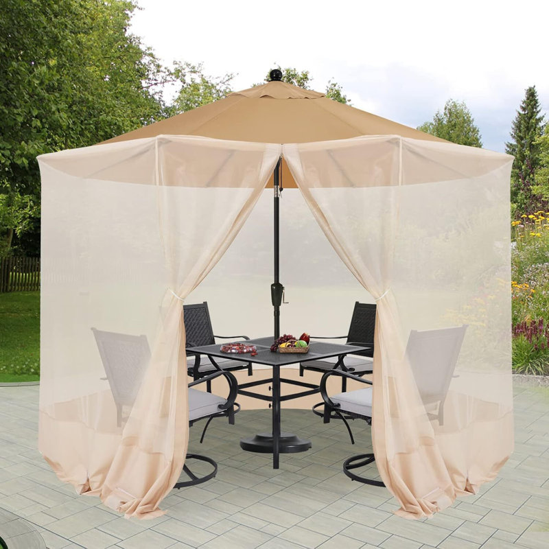 Moustiquaire Parasol avec cordon réglable et fermeture à glissière