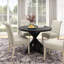 Banff 5-Piece Dining Set, Cross-Buck Round Table With 4 Tufted Chairs-1965389722