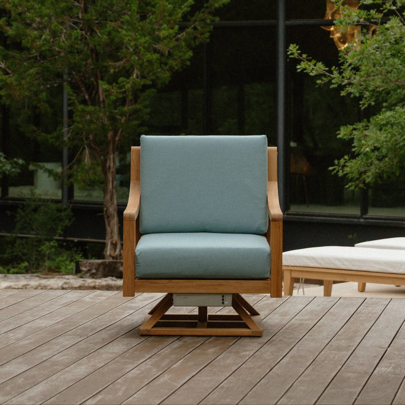 Solerno Heated Swivel Chair — Dove, Seaglass