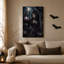 Impression sur toile, "Mauve gothique" avec lanterne et papillons de nuit-14392911