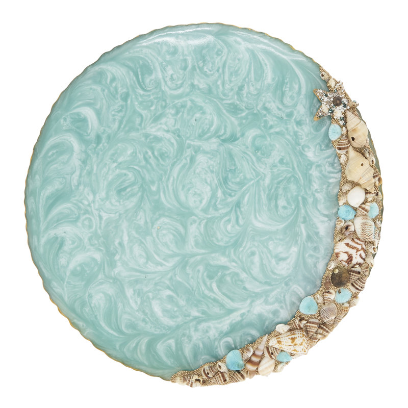 Caitriona Collection Round Placemat, Blue
