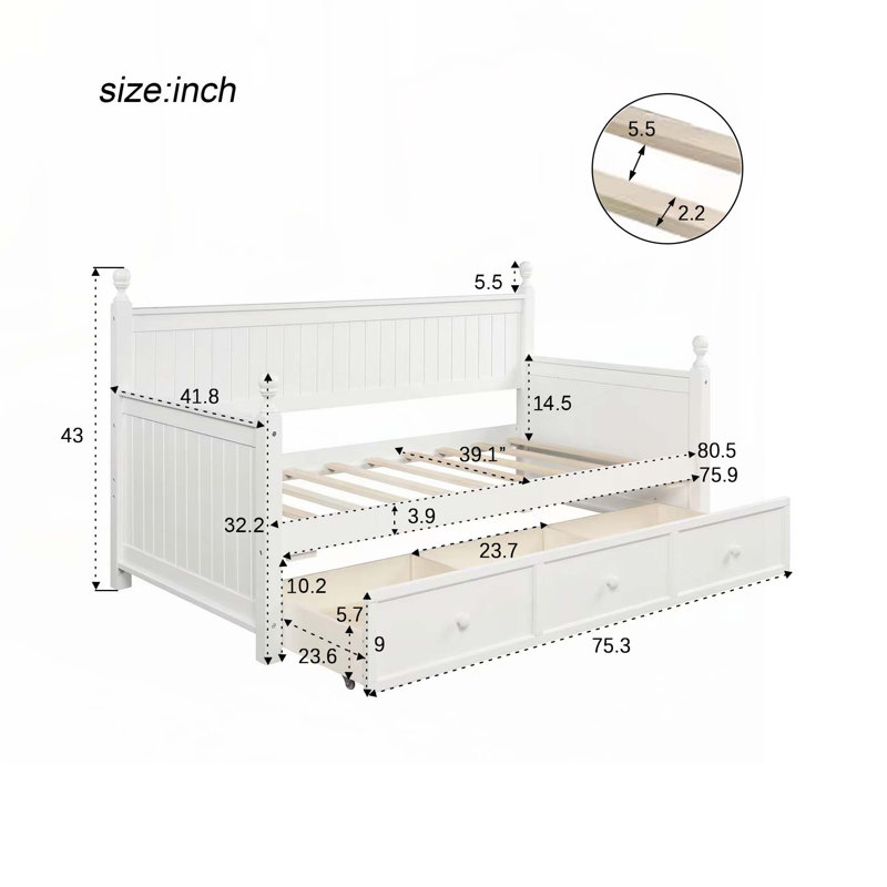 Lit plateforme tapissier en velours avec tête de lit à oreilles, Blanc