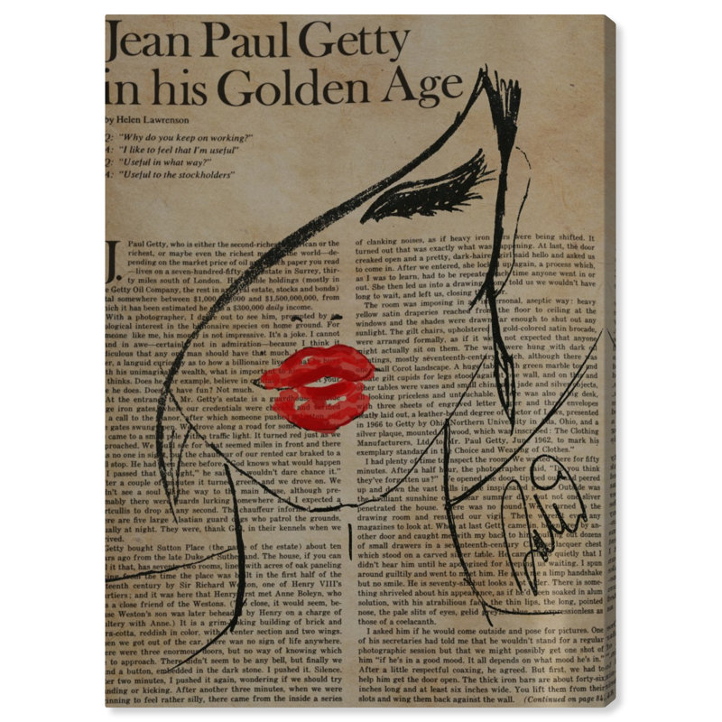 Fashionista - Dessin sur toile tendue, H 20 po x l 16 po x P 1,5 po