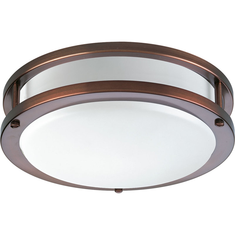 Acrylic LED Flush Mount, 4.5" H x 17.625" W, Urban Bronze