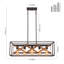 Luminaire suspendu rectangulaire à 5 lumières pour îlot de cuisine