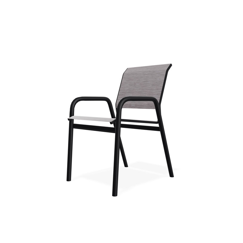 Chaise bistro Gardenella, Noir, Fossile