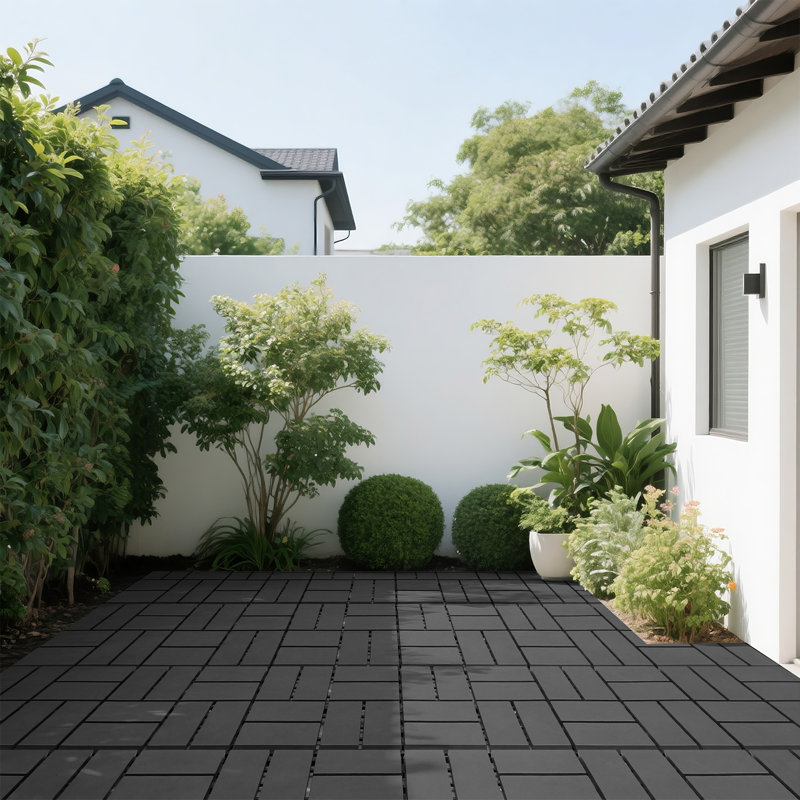 Carreaux de terrasse en plastique emboîtables, Gris