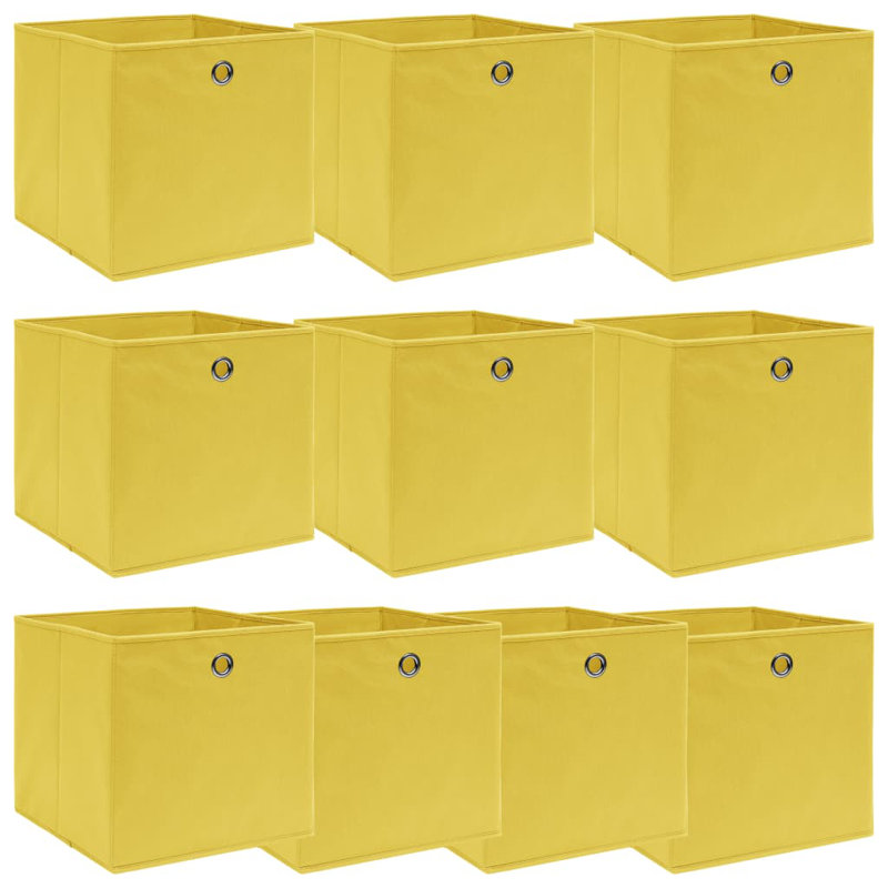 Rebrilliant Fabric Decorative Bin, Yellow