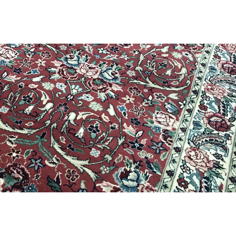 Wool Oriental Area Rug in Rust