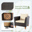 Bjana 2 - Person Acacia Patio Conversation Set with Cushions-1884870380-1989117110