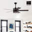 Ventilateur de plafond 52 pales en contreplaqué de 52 pouces, ventilateur de plafond à double abat-jour avec télécommande (télécommande optionnelle)-23731968