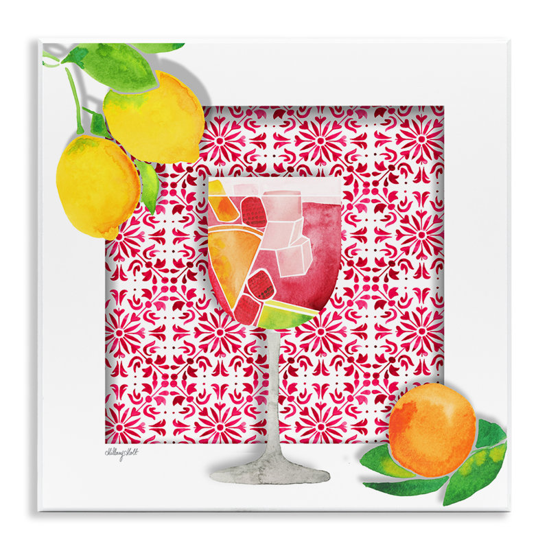 Plaque murale fruente Sangria Drink, design par Hillary Holt