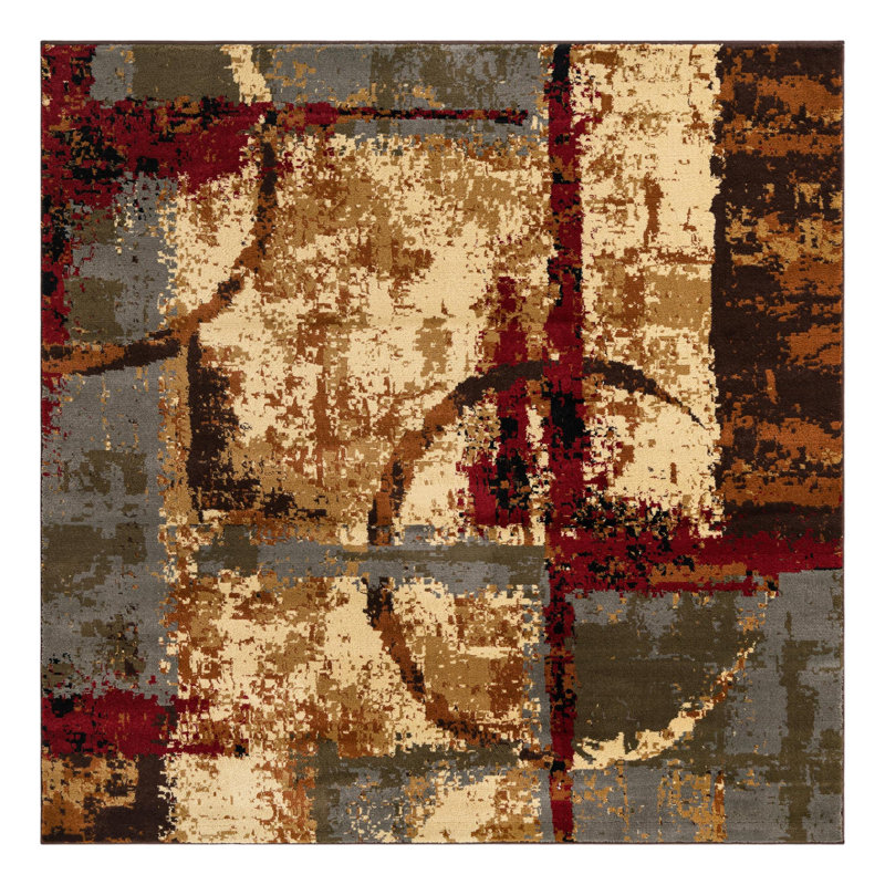 Adetomiwa Geometric Indoor Rug, Square 6'1"