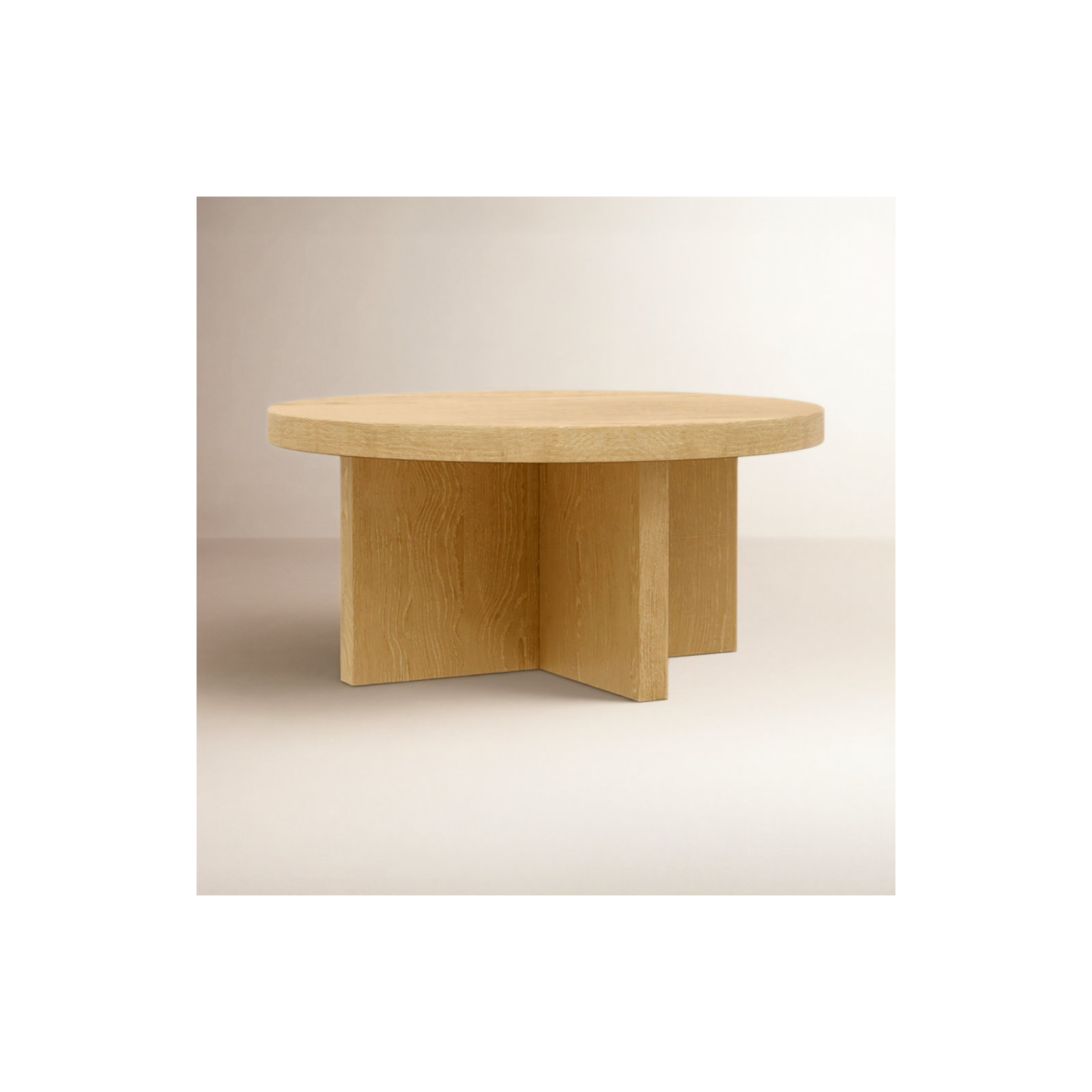 Crosby Round Coffee Table, Natural