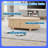 47" Oval Storage Side Table - Rustic MDF Table with Accordion Door (Natural Wood-Grain Finish)