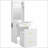 Small Vanity Desk with Mirror and Light, Dressing Table with Charging Station & Fold-up Panel for Small Space, Compact Makeup Vanity Set with Hidden Stool for Bedroom