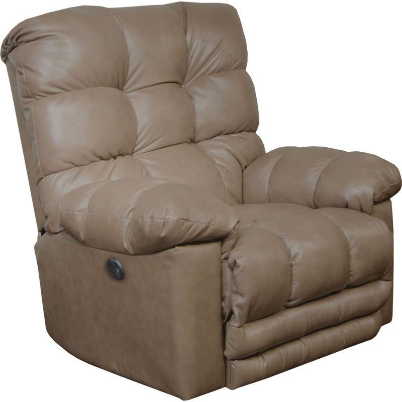Fauteuil inclinable en cuir italien Piazza, Brun, Électrique