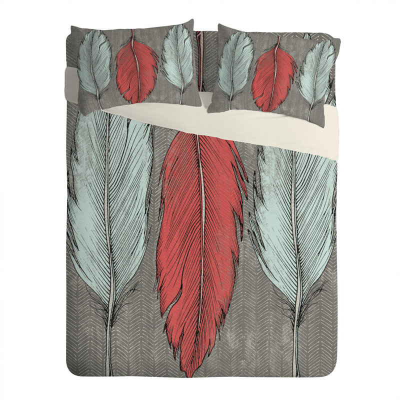 Wesley Bird Feathered Pillowcase, Standard