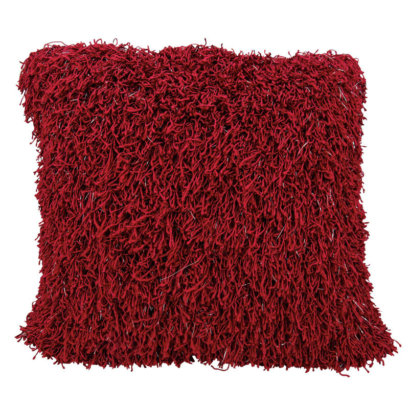 Coussin décoratif, Rouge, 20 po x 20 po