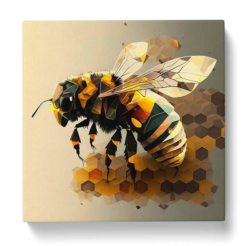 Bee Cubism - Print, 50cm H x 50cm W x 3cm D