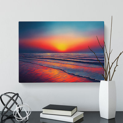 Wonderful Ocean Sunset - Wrapped Canvas