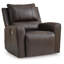Fauteuil inclinable électrique berçant Andie avec bourre en mousse et cuir gris