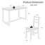 Ensemble de table de salle à manger 48 pièces en bois 48 po pour 4 panneaux de fibres à densité moyenne, dossier incurvé, conception Tuck compacte, table de 176 lb, boîte mince de 4,7 po-783621582-796115098-796115100