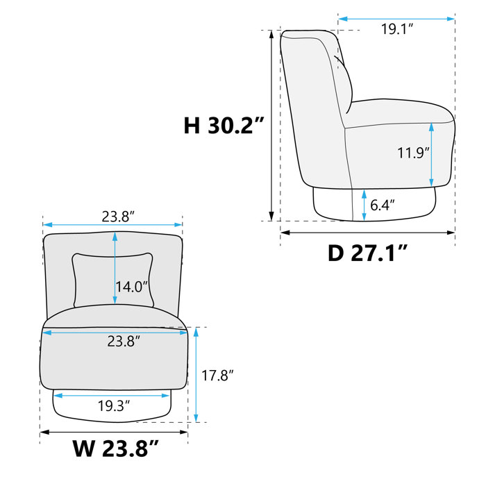 Latitude Run® Upholstered Swivel Barrel Chair & Reviews | Wayfair
