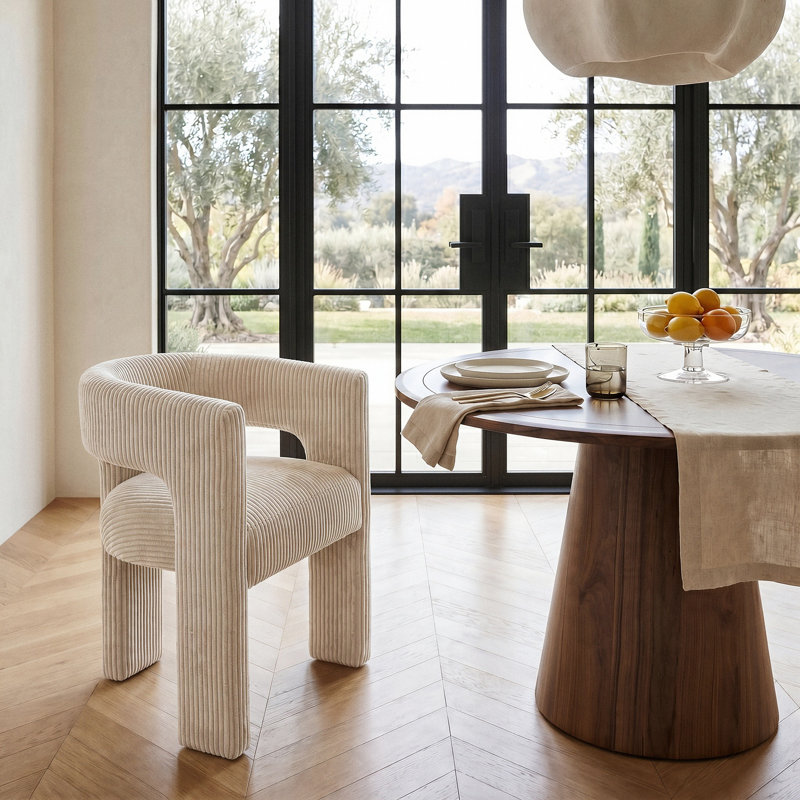 Fauteuil de salle à manger Darlington, Beige