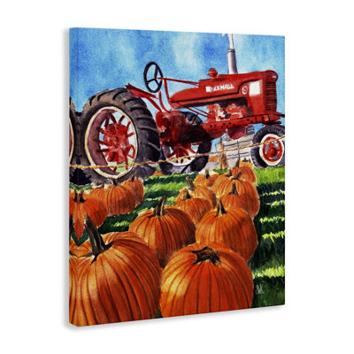 «Autumn Tractor and Pumpkins», art mural par Sarah Waldron Kimball