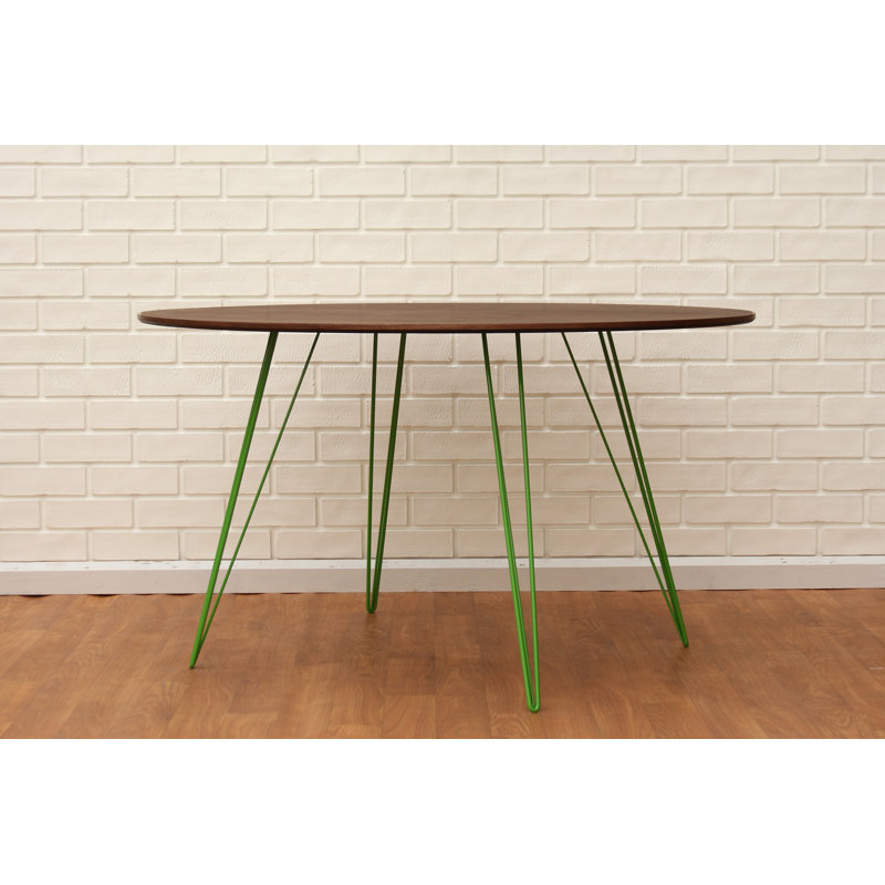 Table de salle à manger Williams, Vert, H 30 po x L 46 po x l 40 po, Noyer