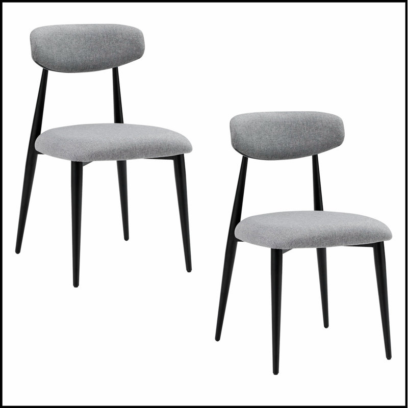 Chaises de salle à manger modernes avec dossier incurvé, sièges rembourrés ronds et structure en métal durable pour plus de confort et de style
