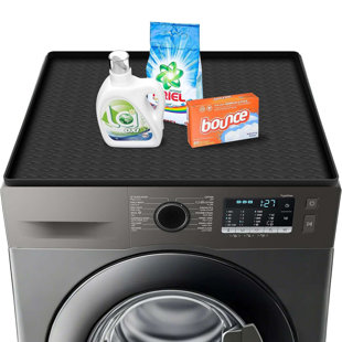 Washer and Dryer Top Protector Mat, 25.6" x 23.6" Non Slip Silicone Mat for Laudry Machine & Dryer
