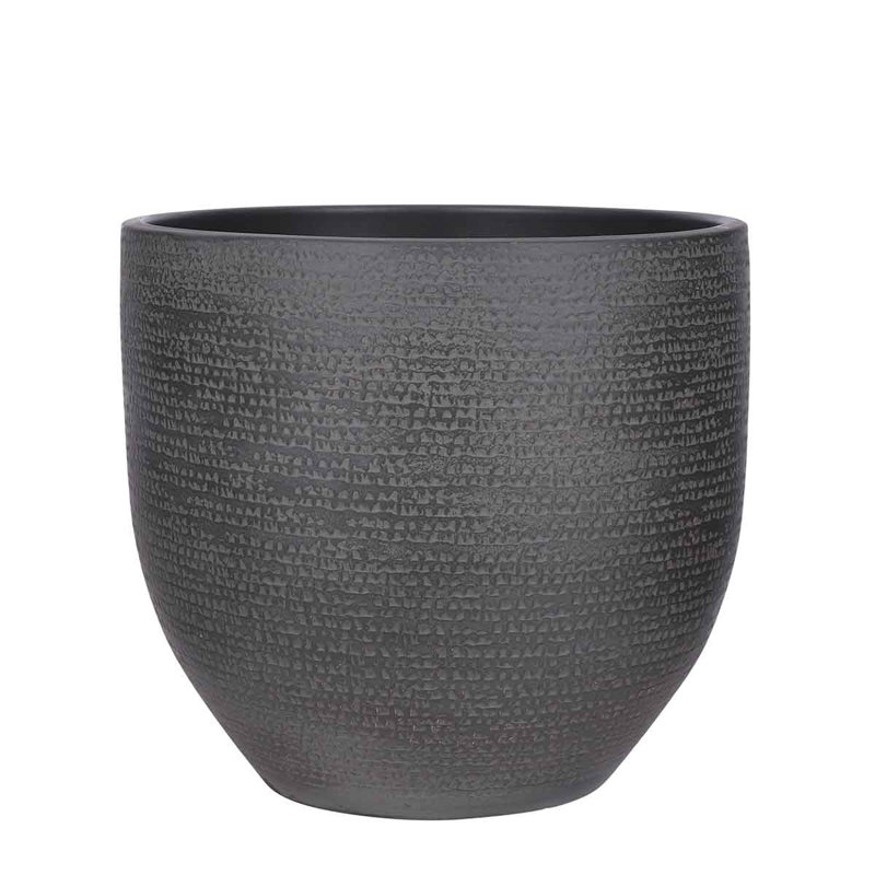 Cecilya Handmade Pot Planter, 32cm H x 35cm W x 35cm D, Grey