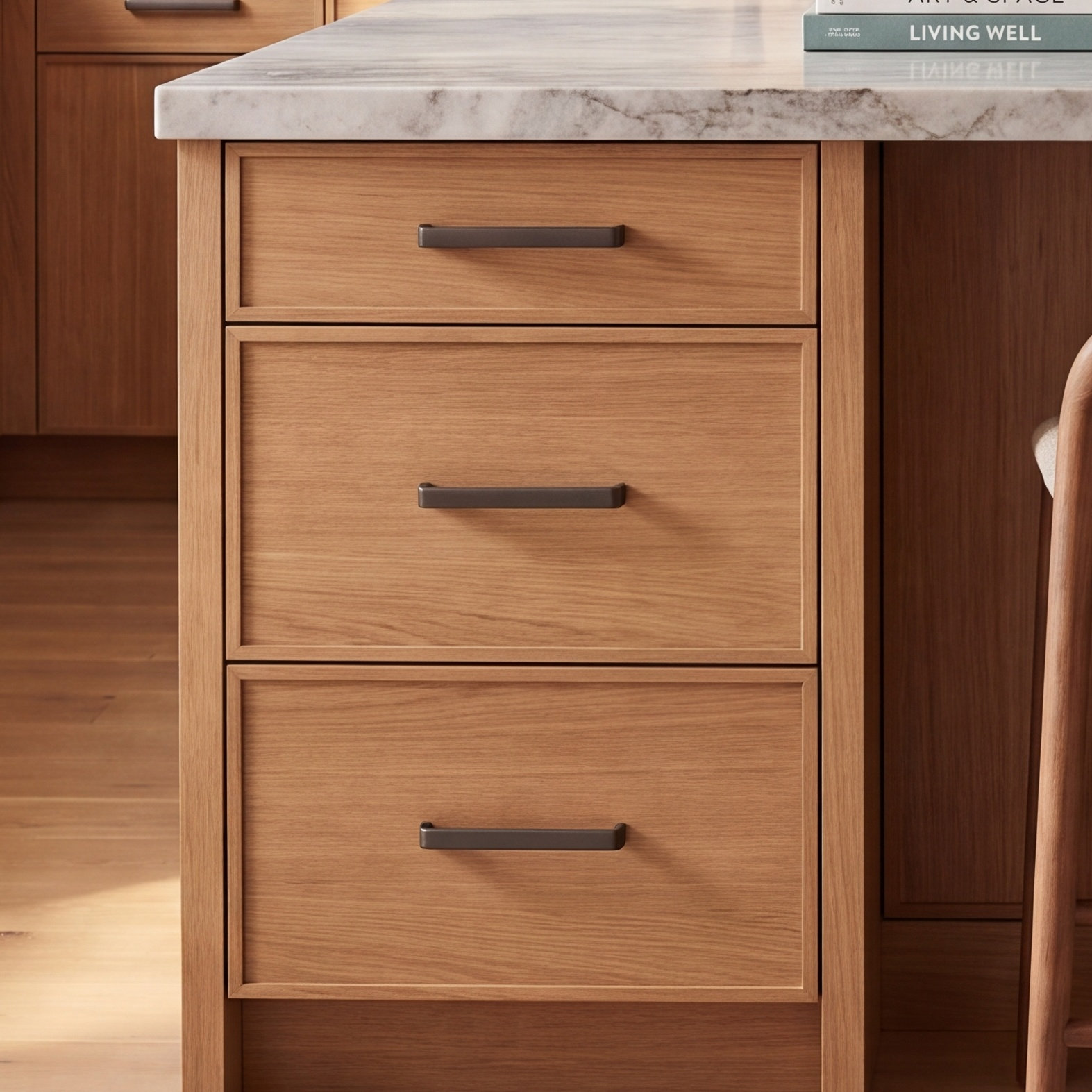 6" Arch Cabinet Pull, Ash Gray