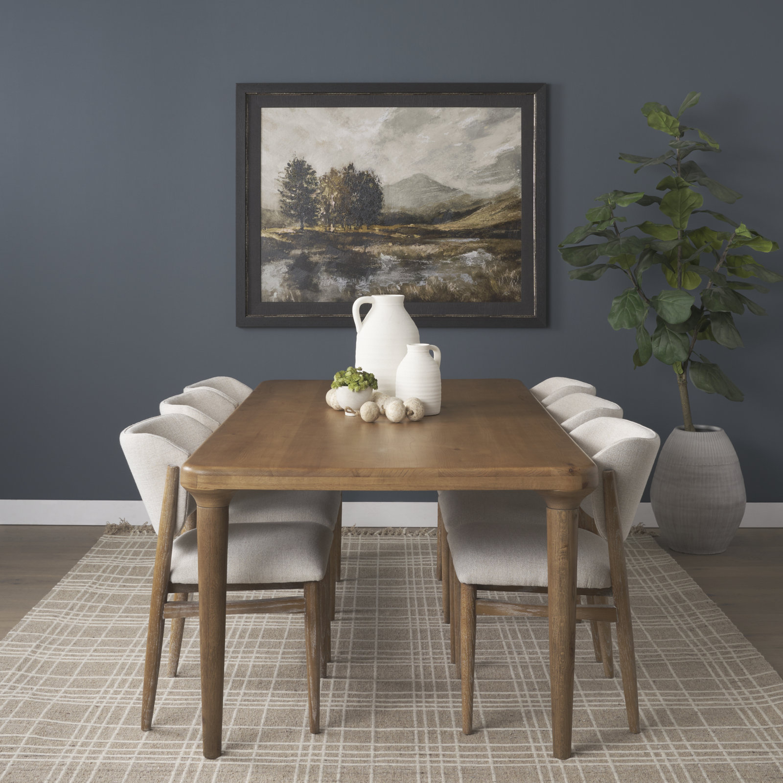 Redrow 84" Oak Dining Table