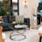 Dimitri Galaxy Tempered Glass Round Coffee Table-565745789