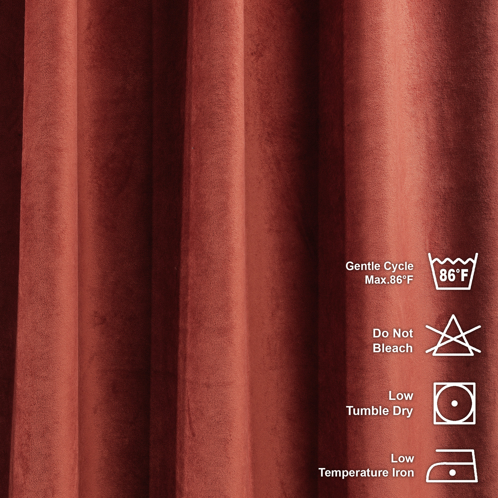 Matte Velvet Extra Wide x Extra Long Custom Made Decorative Double Panel, 57 Brick Red, 52" W x 120" L