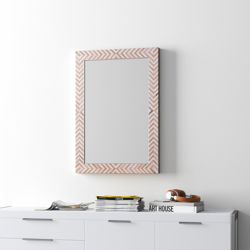 Cataldo Wood Flat Wall Mirror