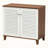 Diora White & Brown Four-Shelf With 2-Door Shoe Storage Cabinet, 27.83" H X 29.34" W X 14.27" D